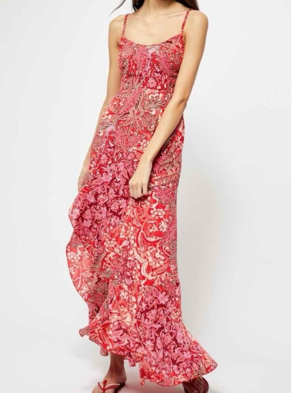 NWOT Free People Intimately Revolve S/P Forever Yours Smocked Slip Maxi Dress - Picture 5 of 15